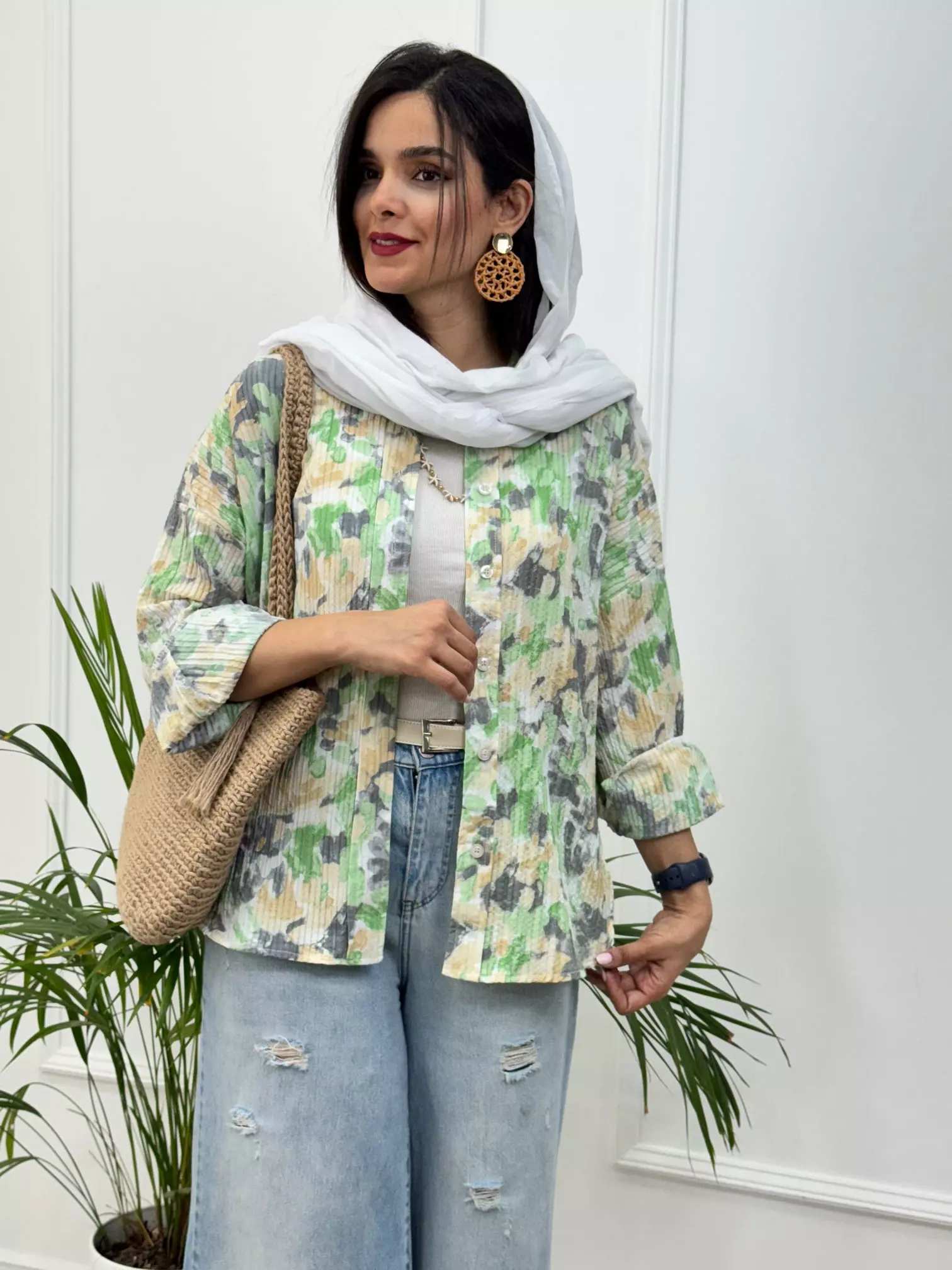 مانتو شومیزی آبرنگی